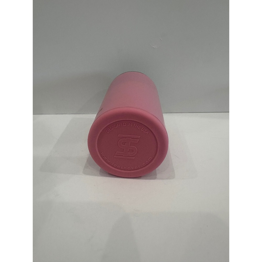 Ice Shaker Skinny Mini Tumbler 12oz Pink Insulated Stainless Steel with Straw - Picture 4 of 6